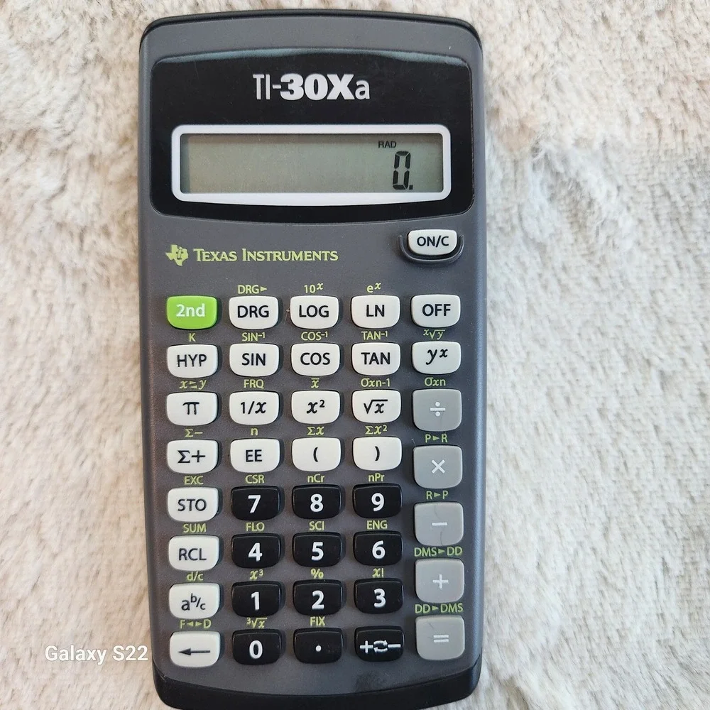 Texas Instrument TI-30Xa Solar Calculator with Cover Working Tested‎
